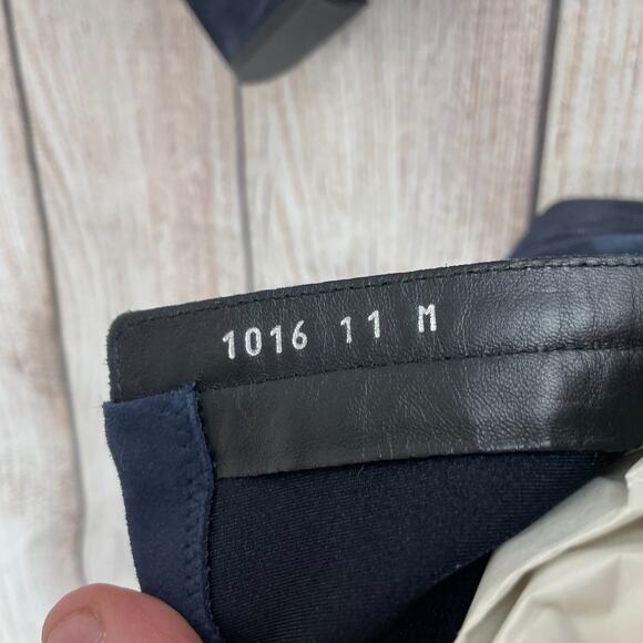 Aquatalia Drusilla Womens Sz 11 Ankle Boots Booties Navy Blue Suede Zip - Picture 10 of 10